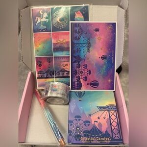 Simply Gilded Celestial Carnival July 2025 Subscription Stationery Stickers Set